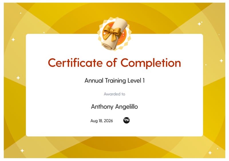 Annual Training Level 1 - 2026