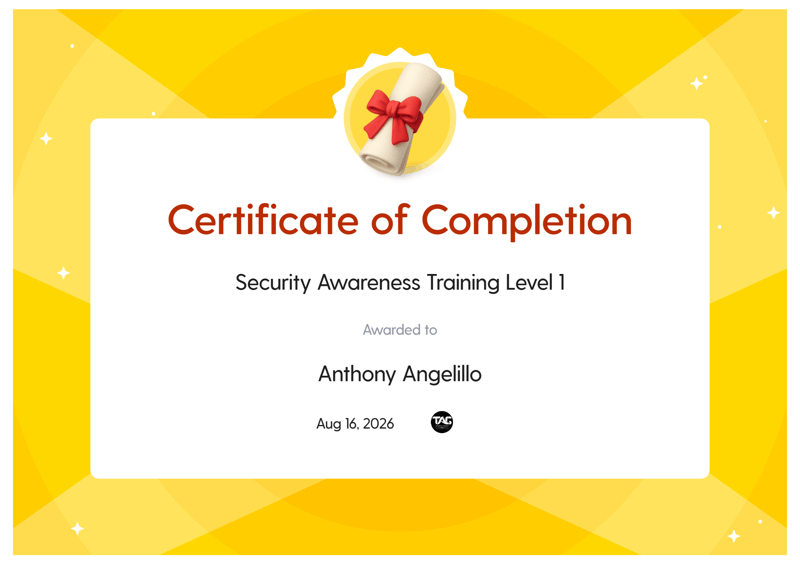 Security Awareness Training Level 1-1